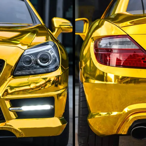 Vista 8 de TeckWrap - Vinilo autoadhesivo para envoltura de coche efecto espejo cromado, 29,2 x 152,4 cm (dorado)
