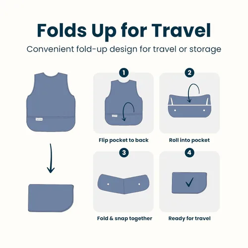 Vista 8 de Tiny Twinkle Babero a prueba de desorden para niños Babero impermeable para comer Delantal de bebé para alimentar, lavable a máquina, regalo