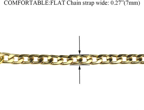 Vista 2 de HAHIYO Mini Pochette - Correa de cadena delgada y ancha de 0.276 in para LV de longitud de 7.9 pulgadas de grosor, oro amarillo brillante