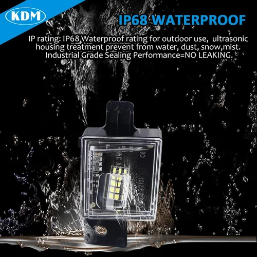 Vista 5 de Luces LED para matrícula KDM para 2014-2021 Chevy Silverado GMC Sierra 1500 2500HD 3500HD Colorado Canyon para luces de matrícula trasera de Carcasa