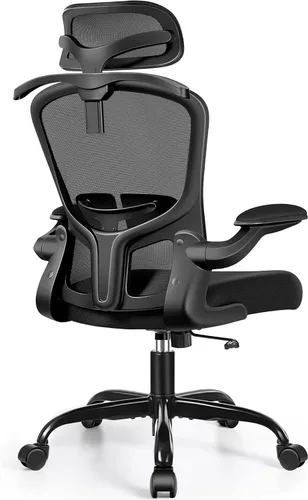 Vista 54 de FelixKing Silla de oficina ergonómica con reposacabezas, computadora de respaldo alto con soporte lumbar ajustable y ruedas, giratoria ejecutiva