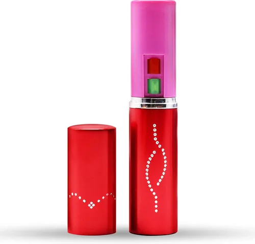 Vista 8 de FIGHTSENSE Linterna Lápiz Labial Pistola de Paralizantes para Mujeres Autodefensa Brillante Lápiz Labial LED - Batería Recargable