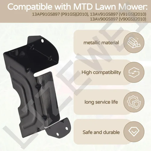 Vista 7 de Paquete de 2 cubiertas de correa de polea de cubierta negra 783-06424A-0637 compatible con cortacéspedes MTD Craftsman Troy-Bilt, funciona