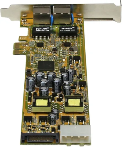 Vista 4 de StarTech.com Adaptador de tarjeta de red Gigabit Ethernet PCI Express de doble puerto - Adaptador de servidor PCIe NIC 10/100/100 de 2 puertos