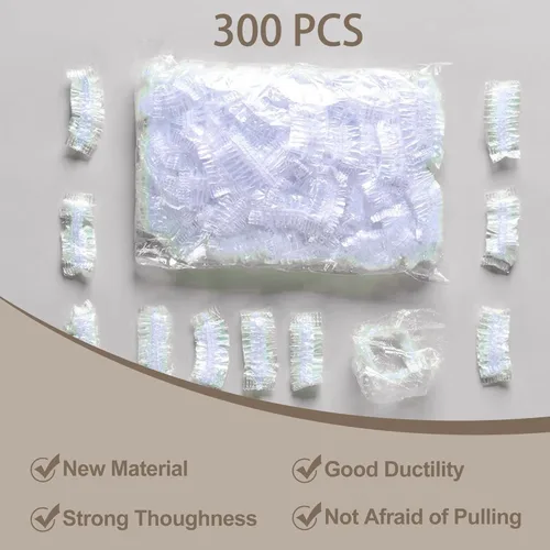 Vista 4 de Abnaok Paquete de 300 fundas desechables para los oídos para la ducha, tapones de plástico impermeables para la ducha, protectores de oídos