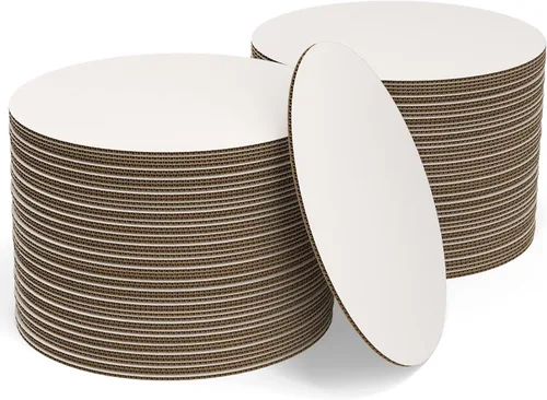 Vista 9 de Tableros redondos blancos para tartas Paquete de 25 – 8 pulgadas Círculos redondos de cartón Bandeja base desechable para pastel Suministros