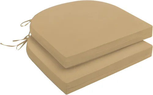 Vista 91 de downluxe - Juego de 2 cojines impermeables para sillas de exterior y muebles de patio, con correas, de espuma de alta densidad, para asiento al aire