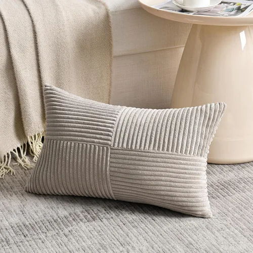 Vista 104 de Fancy Homi Fundas de almohada decorativas lumbares de color amarillo mostaza de 12 x 20 pulgadas para sala de estar, sofá cama, estilo rústico