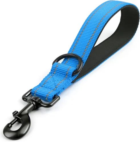 Vista 18 de Joytale Correa corta y fuerte para perro de 1 pie, 1.2 pulgadas de ancho, resistente, mango acolchado para control de tráfico, correa reflectante