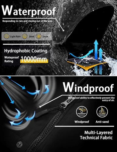 Vista 4 de GEMYSE - Chaqueta de esquí y nieve para mujer, diseño impermeable y resistente al viento, para invierno