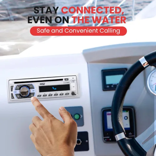 Vista 4 de Pyle, Estéreo integrable al tablero del automóvil, inalámbrico, conexión Bluetooth, unidad receptora de radio, PLCD43BTM