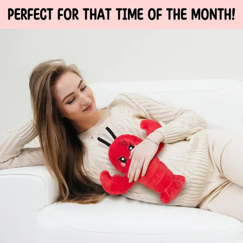 Vista 6 de Crustacean - Almohadilla térmica sin perfume para microondas para mujer, juguete de animal de peluche cálido y acogedor calentable, bolsa de calor