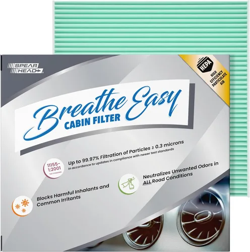 Vista 42 de Filtro de cabina HEPA Breathe Easy de Spearhead, hasta un 99.97% de filtración de partículas de 0.3 micrones sin reducción del flujo de aire