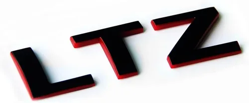 Vista 6 de Yoaoo 1 emblema de placa de identificación de letra LTZ negra OEM 2008-2015 compatible con Silverado Yukon Sierra brillante