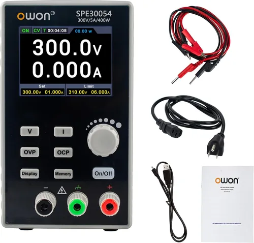 Vista 12 de OWON Fuente de alimentación de laboratorio (0-30V 0-10 A), fuente de alimentación CC de banco programable de 200 W con pantalla LCD de 2.8 pulgadas