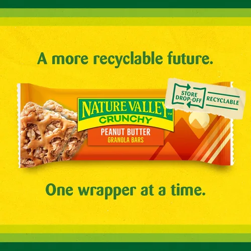 Vista 5 de Nature Valley - Barras de granola crujientes, mantequilla de maní, 12 unidades, 8.94 onzas (6 sobres)