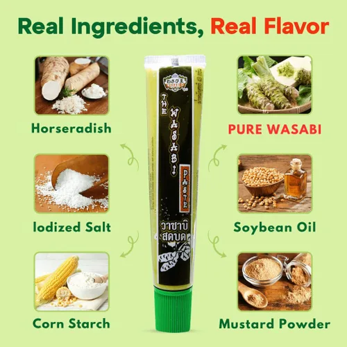 Vista 2 de Wasabi-O Pasta de wasabi premium en tubo, 1.52 onzas