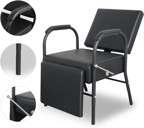 Vista 5 de Silla reclinable de peluquería silla de peluquero para estilista salón spa equipo de belleza