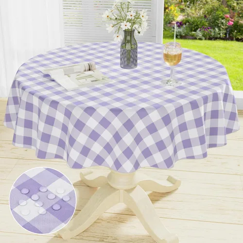 Vista 63 de misaya Mantel cuadrado de vinilo impermeable, mantel con parte trasera de franela de búfalo, mantel de plástico lavable para cena, cocina