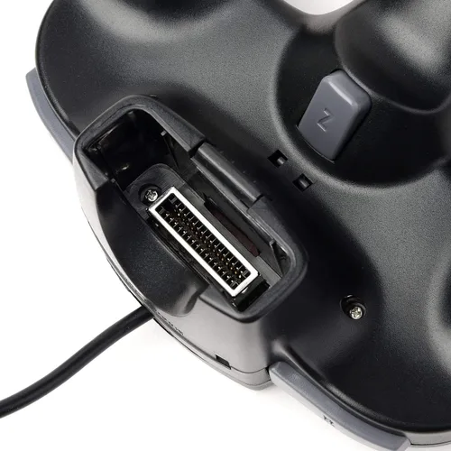 Vista 3 de Controlador clásico N64, Retro N64 64-bit Remote Gamepad Joystick para consola N64 sistema de videojuegos (negro)