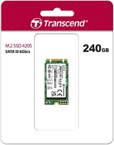 Vista 2 de Transcend 240GB M.2 SATA III 6GB/S SSD MTS420 3D TLC Flash 1.654 in