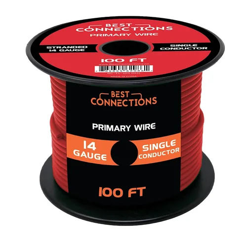 Vista 44 de BEST CONNECTIONS Cable primario automotriz de calibre 10 Ideal para audio de automóvil, automotriz y remolque Cableado eléctrico duradero
