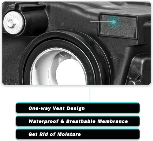 Vista 7 de TUSDAR Conjunto de faros para Dodge Ram 1500 2009-2012/2010-2012 Dodge Ram 2500 3500 Pickup, repuesto OE, carcasa negra, bombillas incluidas