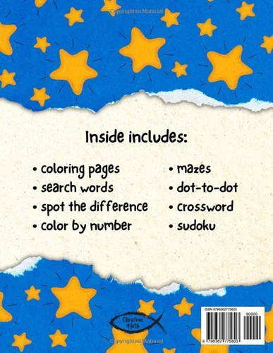 Vista 2 de Bible Activity Book for Kids A Bible Themed Puzzle Book for Children Ages 5+ Including Mazes, Spot the Difference, Coloring, Dot-to-Dots, and many