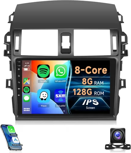 Vista 12 de Radio de coche 2G+64G para Toyota Corolla 2009-2013, estéreo de coche Android inalámbrico Carplay, Rimoody pantalla táctil de 9 pulgadas