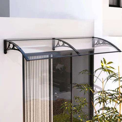 Vista 3 de Toldo para puerta delantera, toldo al aire libre, refugio para ventana, refugio de lluvia y lluvia, refugio de protección contra la nieve