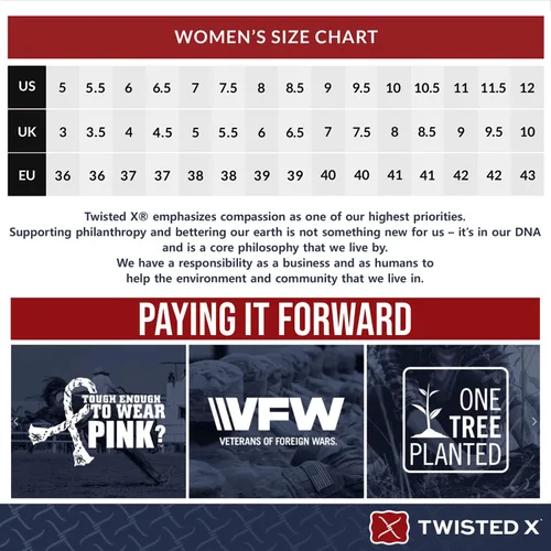 Vista 6 de Twisted X Women's Handcrafted Cowgirl Lace-up Chukka Shoes