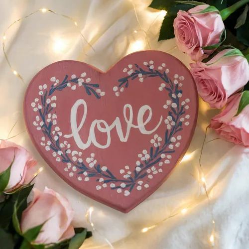 Vista 6 de Corazones de madera para manualidades, corazones de madera de 10 pulgadas, 1/4 de pulgada de grosor, paquete de 1 corazón de madera sin terminar