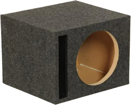 Vista 4 de Q Power Caja de subwoofer individual ventilada de servicio pesado de 12 pulgadas con cara MDF de 1 pulgada de grosor y terminal de carga por resorte