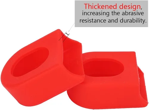 Vista 3 de Tbest Juego de 2 botas de manivela para bicicleta, funda de silicona, funda protectora de manivela para bicicleta (paquete de 2)