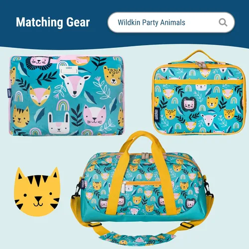 Vista 7 de Wildkin Mochila infantil de 12 pulgadas, acolchada, ajustable, ideal para guardería y viajes (animales de fiesta)