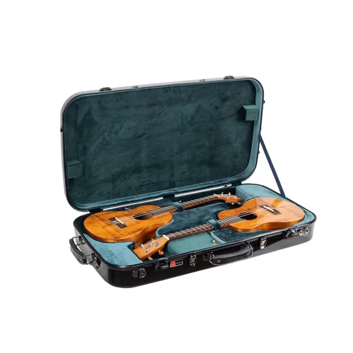 Vista 13 de Crossrock Estuche para ukelele de doble tenor, 100% pureza de fibra de vidrio con bloqueo TSA, rojo (CRF2020DTURD)