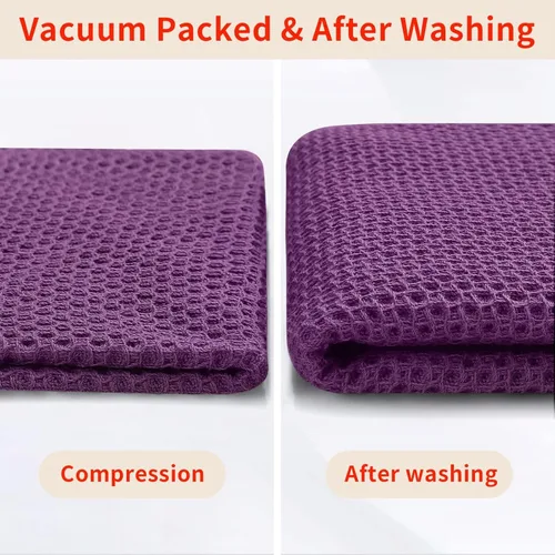 Vista 67 de Homaxy Paños de cocina de 100% algodón con tejido de gofre, ultra suaves, absorbentes, de secado rápido, 12 x 12 pulgadas, paquete de 6, amarillo