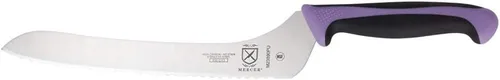 Vista 58 de Mercer Culinary Millennia Colors - Cuchillo para pan de acero inoxidable, borde ondulado de 10 pulgadas de ancho, color gris