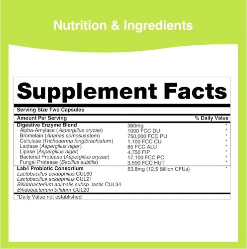 Vista 5 de Pro-Ven Probióticos con enzimas digestivas 25 mil millones de UFC Apoya la salud digestiva y la absorción de nutrientes Acidophilus y Bifidus