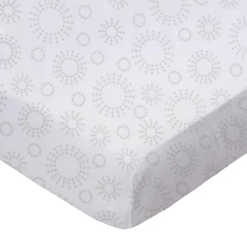 Vista 13 de SheetWorld - Sábana bajera ajustable de 100 % algodón percal, para jugar Joovy 38 x 38 pulgadas, círculos de colores, negro, fabricada en Estados