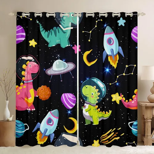 Vista 43 de Manfei Cortinas musicales para ventana, diseño retro con notas musicales impresas, para dormitorio, sala de estar, tema musical, tratamiento