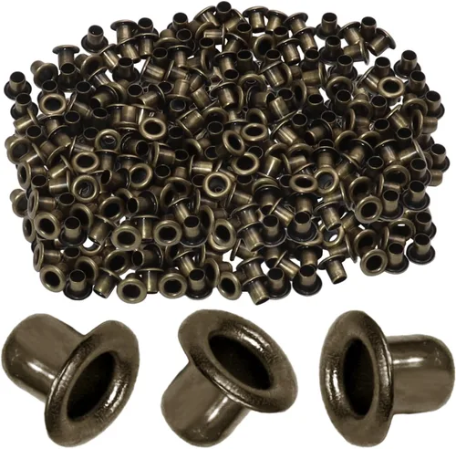 Vista 54 de Litoexpe Ojales Pequeños de 1.5MM, 200 Piezas, Ojales Autoadhesivos para Núcleos de Cuentas, Ropa, Cuero, Lona (Latón Antiguo)