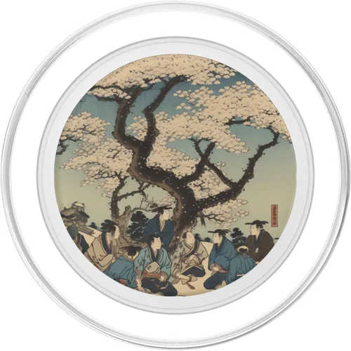 Vista 2 de Budo Blossoms Sumo Renaissance Cherry Petals Grace Bouts PopSockets MagSafe PopGrip for iPhone