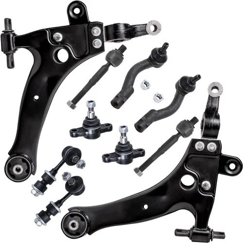 Vista 169 de Detroit Axle - Kit de suspensión frontal de 10 piezas para Chevy Trailblazer EXT GMC Envoy XL XUV Buick Rainier Isuzu Ascender Olds Bravada, brazos