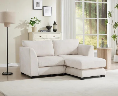 Vista 17 de EALSON Sofá modular seccional asiento medio sofá modular de cuero sintético Asiento individual pieza seccional con funda extraíble verde