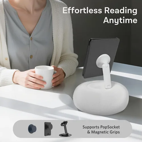 Vista 5 de CoBak Funda con cubierta magnética plegable para Kindle Paperwhite de 7 pulgadas de 12 generación 2024 y Kindle Colorsoft - para PopSockets Grip