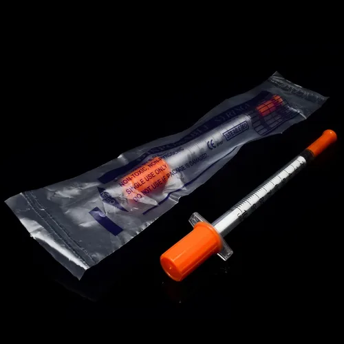 Vista 5 de Knixxo 0.3 fl oz con jeringa de calibre 30 de 1/2 pulgada, sellada individualmente (paquete de 100) (kx-22), 0.0 fl oz