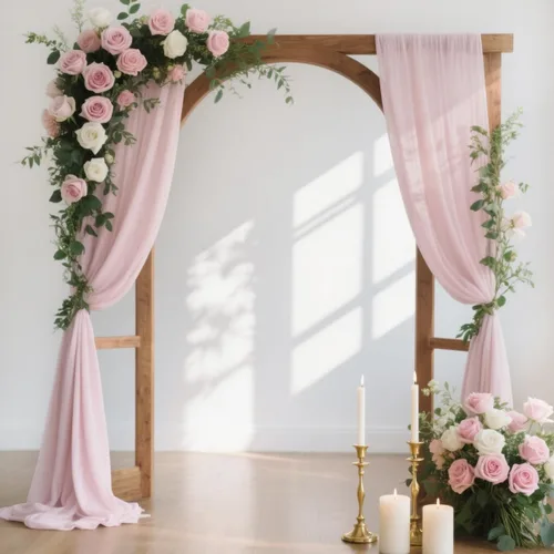 Vista 6 de MLMW Tela de Drapeado para Arco de Boda 1 Panel 29" x 20 Pies Tela Transparente Negra Cortinas de Telón de Fondo para Arco de Boda Cortinas