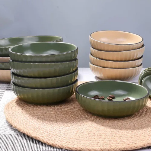 Vista 6 de Plato de cerámica de salsa de soja de 6 onzas, cuencos grandes para salsa, cuencos de porcelana para salsa de soja, postre y tomate, juego de 5