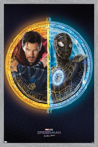 Vista 13 de Trends International Marvel Spider-Man: No Way Home - Póster de pared dúo, 22.4 pulgadas de largo x 14.7 pulgadas, versión enmarcada de madera